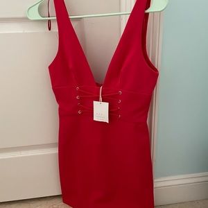 Red Zara dress